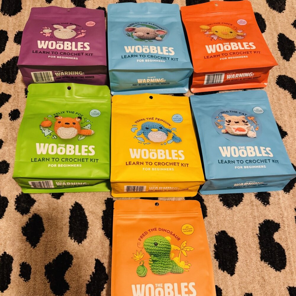 Woobles Crochet Kit Bundle Set of 7 NEW
